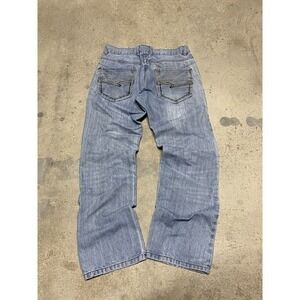 FUSAI 90s Style Jeans Mens Size 30x30‎ Relaxed Fit Straight Leg Blue Denim Y2K